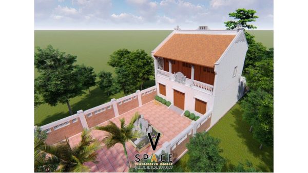 Nhà thờ họ 2 tầng đơn giản tại Huyện Tân Biên, Tây Ninh