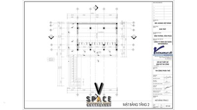 Nhà thờ họ 2 tầng kết hợp nhà ở tại huyện Vĩnh Tường, Vĩnh Phúc