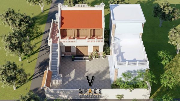 Nhà thờ họ 2 tầng kết hợp nhà ở tại huyện Vĩnh Tường, Vĩnh Phúc