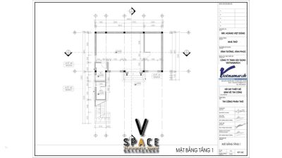 Nhà thờ họ 2 tầng kết hợp nhà ở tại huyện Vĩnh Tường, Vĩnh Phúc