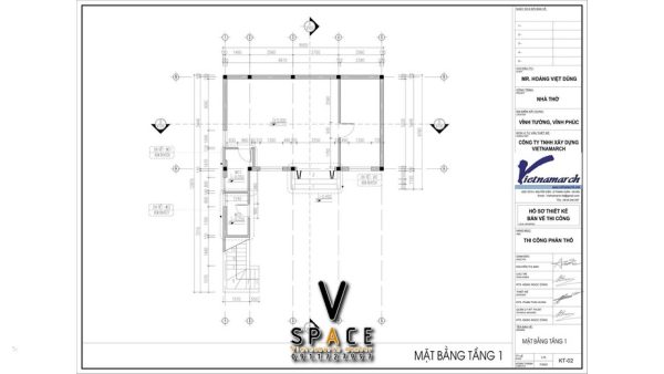 Nhà thờ họ 2 tầng kết hợp nhà ở tại huyện Vĩnh Tường, Vĩnh Phúc
