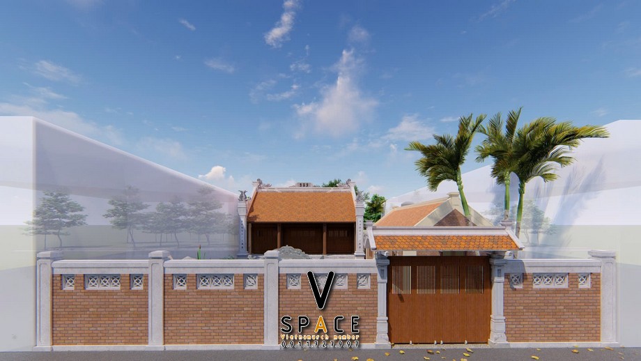 Phối cảnh khuôn viên nhà thờ họ 2 mái có hậu cung tại Quận Sơn Trà, Đà Nẵng Phối cảnh khuôn viên nhà thờ họ 2 mái có hậu cung tại Quận Sơn Trà, Đà Nẵng