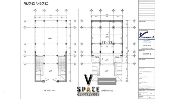 Phối cảnh nhà thờ họ 2 tầng 2 mái tại Huyện Lục Nam, Bắc Giang