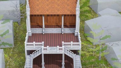 Phối cảnh nhà thờ họ 2 tầng chữ nhị Thị xã Kiến Tường, Long An