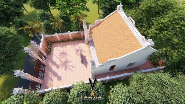 Bản vẽ nhà thờ họ 3 gian có cổng tam quan tại xã Mường Kim, Lai Châu