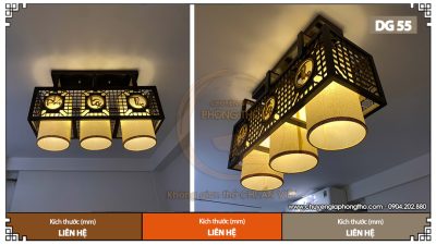 Đèn gỗ Phúc Lộc Thọ DG55