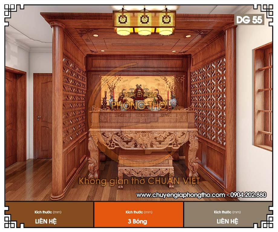 Đèn gỗ Phúc Lộc Thọ DG55 Đèn gỗ Phúc Lộc Thọ DG55