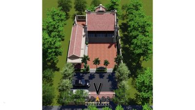 Kiến trúc nhà thờ họ có hậu cung kết hợp cột đá đồng trụ tại phường Quế Võ, Bắc Ninh