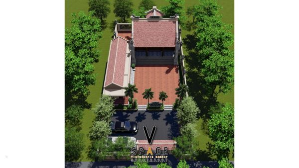 Kiến trúc nhà thờ họ có hậu cung kết hợp cột đá đồng trụ tại phường Quế Võ, Bắc Ninh