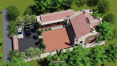 Kiến trúc nhà thờ họ có hậu cung kết hợp cột đá đồng trụ tại phường Quế Võ, Bắc Ninh