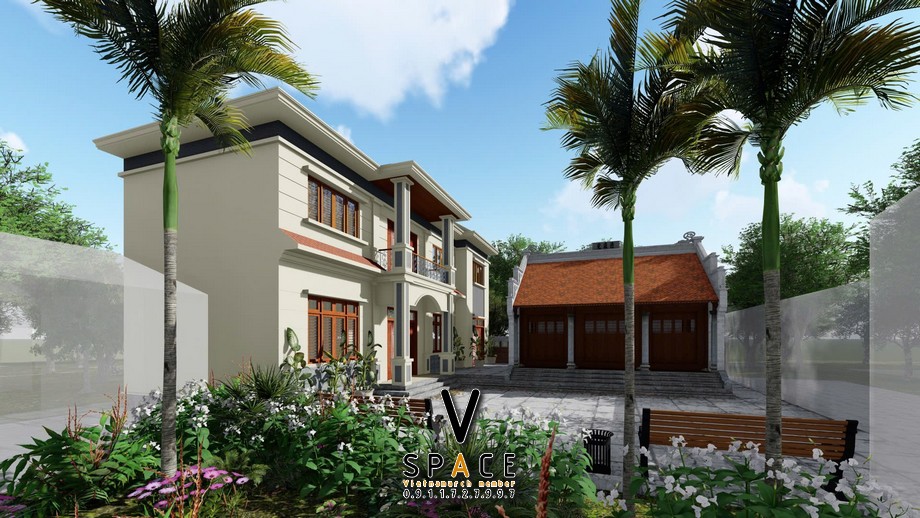 Nhà thờ họ 3 gian 2 mái kết hợp nhà ở tại phường Sông Công, Thái Nguyên Nhà thờ họ 3 gian 2 mái kết hợp nhà ở tại phường Sông Công, Thái Nguyên