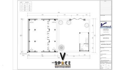 Bản vẽ nhà thờ họ 3 gian 2 mái đơn giản tại phường Móng Cái, Quảng Ninh