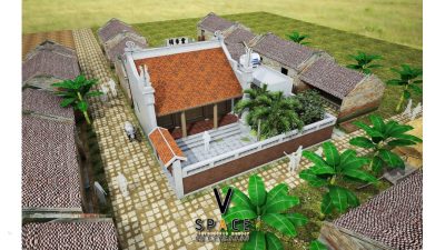 Bản vẽ nhà thờ họ 3 gian 2 mái tại xã Bình Gia, Lạng Sơn