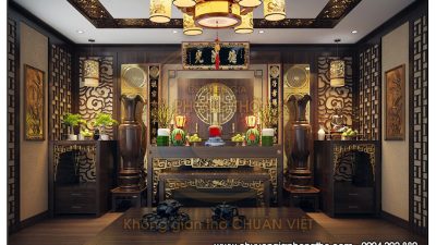Đèn chùm 6 tay trang trí phòng thờ DG62