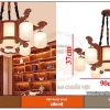 Đèn chùm gỗ hương DG58 trang trí phòng thờ