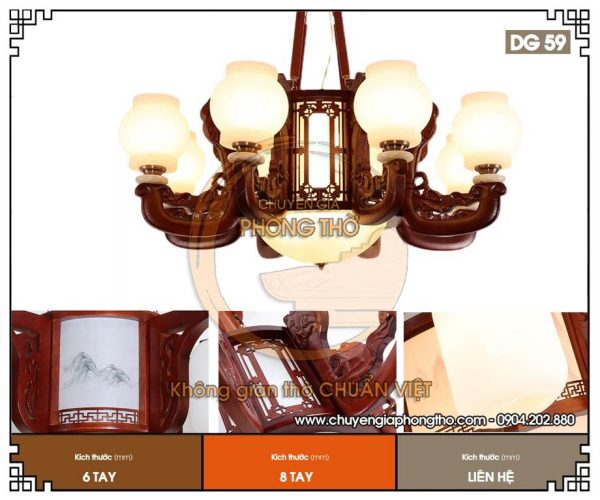Đèn chùm treo nhà gỗ DG59 cao cấp