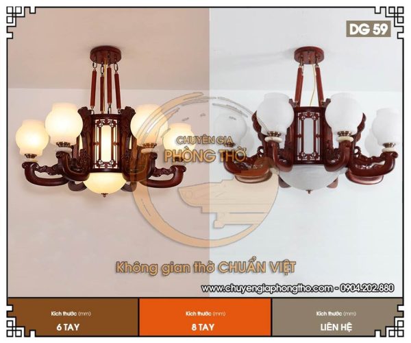 Đèn chùm treo nhà gỗ DG59 cao cấp