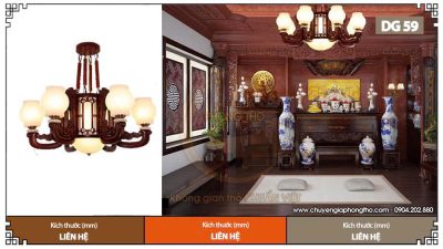 Đèn chùm treo nhà gỗ DG59 cao cấp