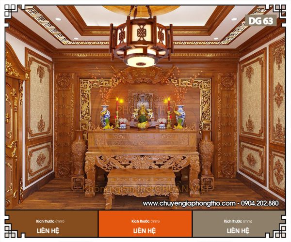 Đèn thả gỗ khung tròn DG63 sang trọng