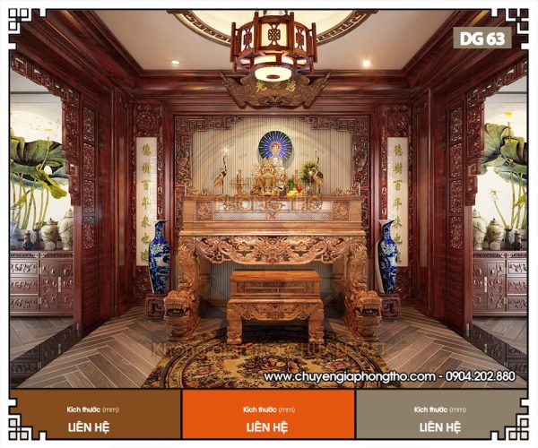 Đèn thả gỗ khung tròn DG63 sang trọng