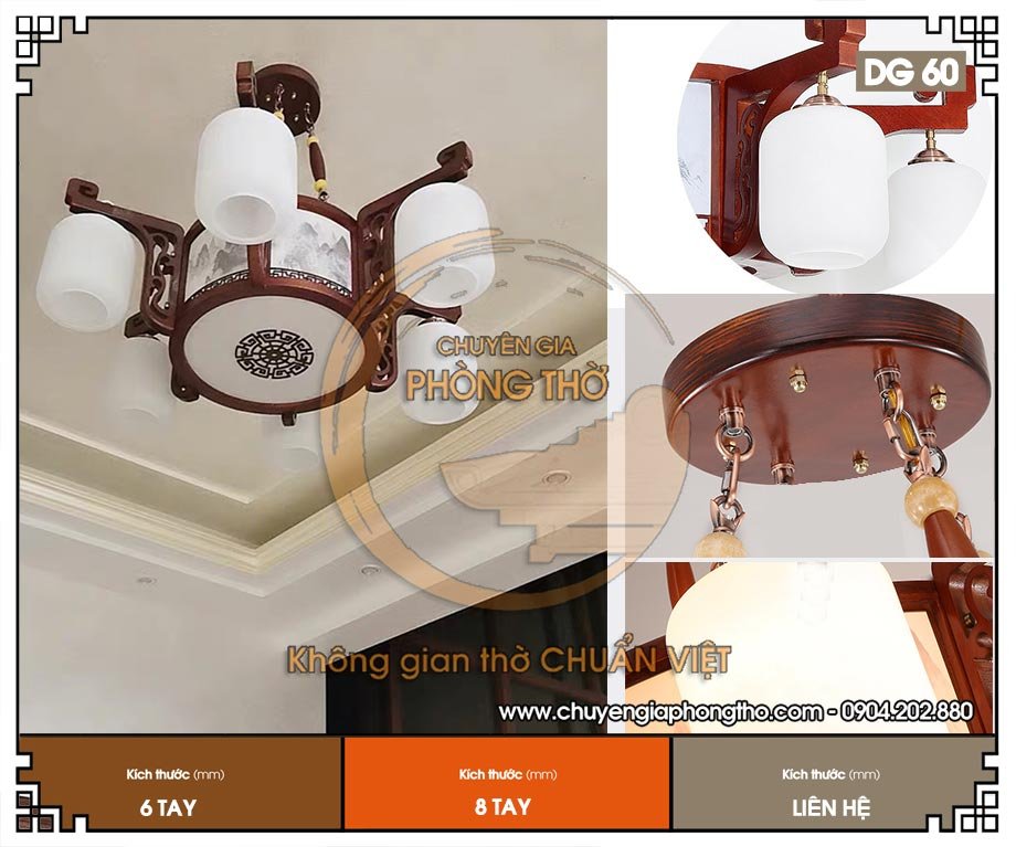 Mẫu đèn chùm trang trí biệt thự DG60 Mẫu đèn chùm trang trí biệt thự DG60