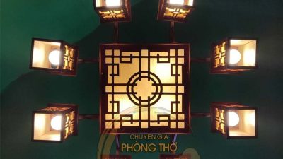 Mẫu đèn chùm trang trí nhà gỗ DG61