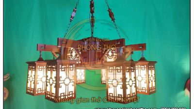 Mẫu đèn chùm trang trí nhà gỗ DG61