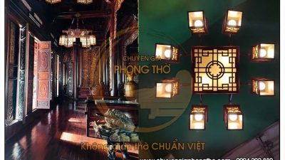 Mẫu đèn chùm trang trí nhà gỗ DG61