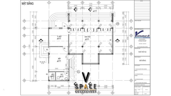 Phối cảnh nhà thờ họ 3 gian có hậu cung tại phường Tây Hồ, Hà Nội