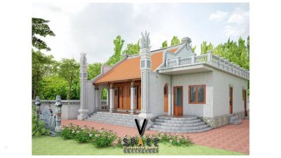 Phối cảnh nhà thờ họ 3 gian có hậu cung tại phường Tây Hồ, Hà Nội