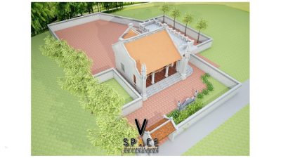 Phối cảnh nhà thờ họ 3 gian có hậu cung tại phường Tây Hồ, Hà Nội