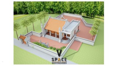 Phối cảnh nhà thờ họ 3 gian có hậu cung tại phường Tây Hồ, Hà Nội