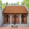 Thiết kế nhà thờ họ 3 gian bê tông giả gỗ tại xã Bắc Yên, Sơn La