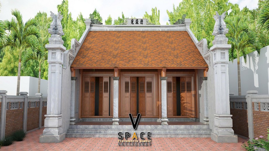 Thiết kế nhà thờ họ 3 gian bê tông giả gỗ tại xã Bắc Yên, Sơn La Thiết kế nhà thờ họ 3 gian bê tông giả gỗ tại xã Bắc Yên, Sơn La