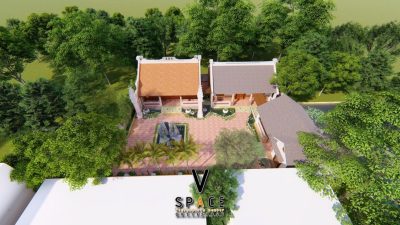 Nhà từ đường 3 gian 2 mái có hòn non bộ tại phường Hồng Bàng, Hải Phòng