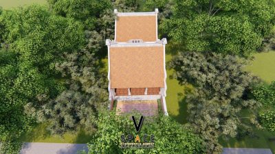 Phối cảnh nhà thờ họ chữ nhị 3 gian 2 mái tại Phường‍ Hải‍ Châu, Đà Nẵng