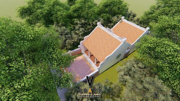 Phối cảnh nhà thờ họ chữ nhị 3 gian 2 mái tại Phường‍ Hải‍ Châu, Đà Nẵng