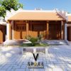 Phối cảnh từ đường 3 gian kết hợp nhà ngang tại xã Tịnh Khê, Quảng Ngãi