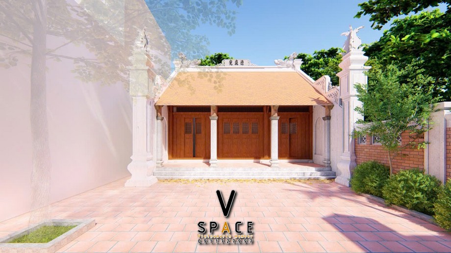 Kiến trúc nhà thờ họ 80m2 tại Phường Xuân Hương - Đà Lạt, Lâm Đồng