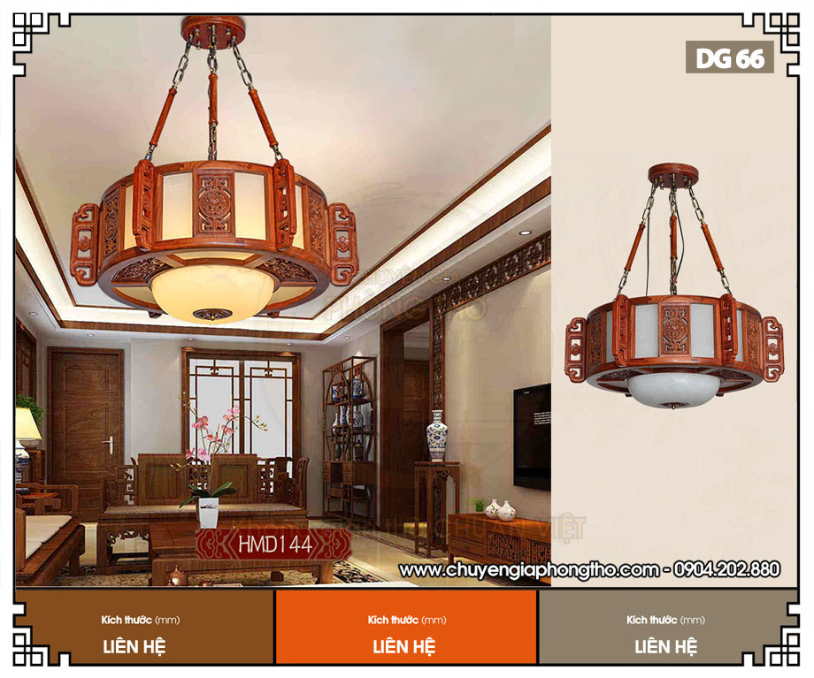 Đèn thả gỗ cao cấp DG66 Đèn thả gỗ cao cấp DG66