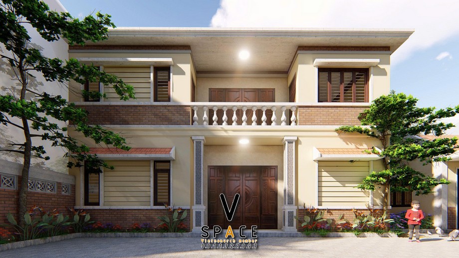 Phối cảnh nhà thờ họ 3 gian kết hợp nhà ở sang trọng tại Xã Ea Súp, Đắk Lắk Phối cảnh nhà thờ họ 3 gian kết hợp nhà ở sang trọng tại Xã Ea Súp, Đắk Lắk