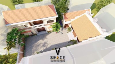 Phối cảnh nhà thờ họ 3 gian kết hợp nhà ở sang trọng tại Xã Ea Súp, Đắk Lắk