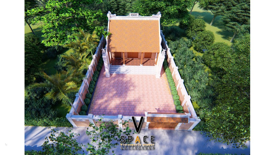 Thiết kế nhà thờ họ 3 gian 2 mái 65m2 tại Phường Biên Hòa, Đồng Nai