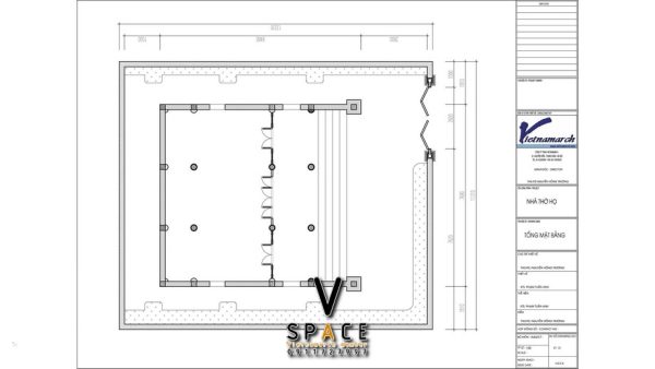 Thiết kế nhà thờ họ 3 gian 2 mái 65m2 tại Phường Biên Hòa, Đồng Nai