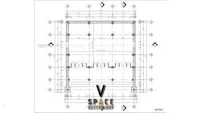 Bản vẽ nhà thờ họ 3 gian 2 mái giả gỗ tại xã Nam Quang, Cao Bằng