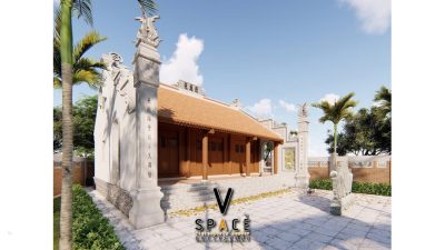 Kiến trúc nhà thờ họ 3 gian 2 mái có tắc môn đá tại Hàm Yên, Tuyên Quang