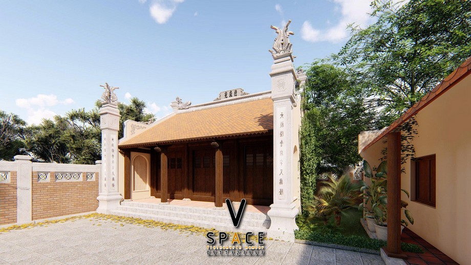 Phối cảnh 3D nhà thờ họ 3 gian bê tông giả gỗ tại Phường An Xuyên, Cà Mau Phối cảnh 3D nhà thờ họ 3 gian bê tông giả gỗ tại Phường An Xuyên, Cà Mau