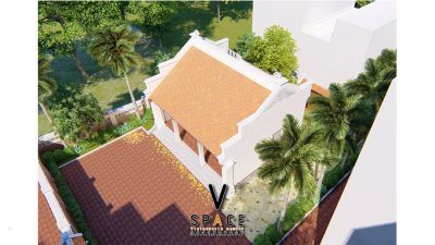 Phối cảnh nhà thờ họ 3 gian 2 mái tại xã Khoen On, Lai Châu