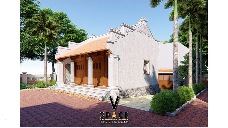 Phối cảnh nhà thờ họ 3 gian 2 mái tại xã Khoen On, Lai Châu Phối cảnh nhà thờ họ 3 gian 2 mái tại xã Khoen On, Lai Châu