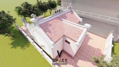 Bản vẽ nhà từ đường 3 gian 2 mái 100m2 tại xã Thái Thuỵ, Thái Bình